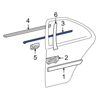 Mercedes-Benz OE - Rear Left Door Belt Molding