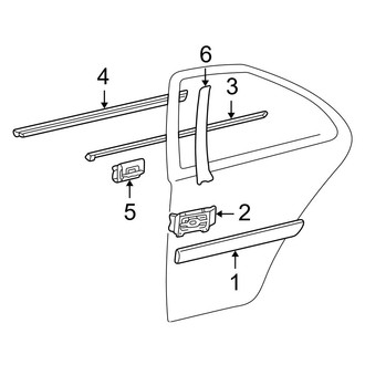 Mercedes-Benz OE - Rear Door - Exterior Trim