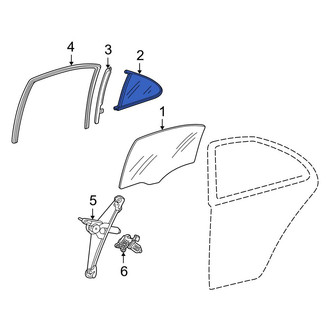 Mercedes-Benz OE - Rear Left Vent Window Assembly