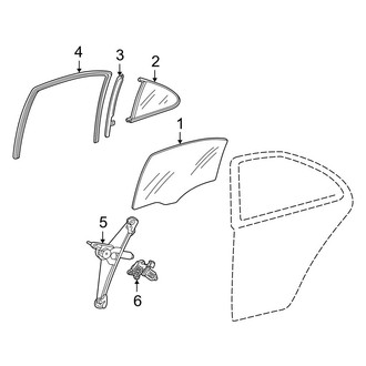 Mercedes-Benz OE - Rear Door - Glass & Hardware (Base Wagon)