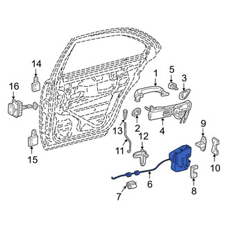 Mercedes-Benz OE - Rear Right Door Latch Assembly