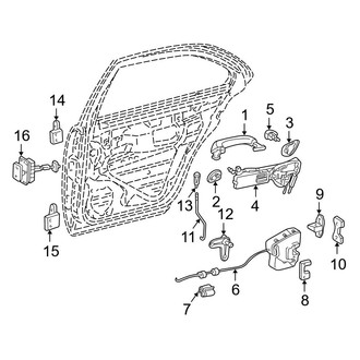Mercedes-Benz OE - Rear Door - Lock & Hardware