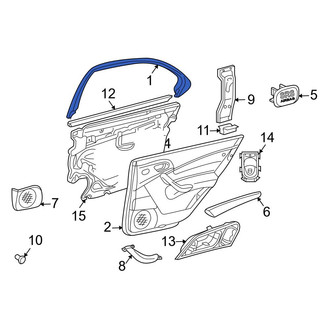 Mercedes-Benz OE - Rear Left Door Window Molding