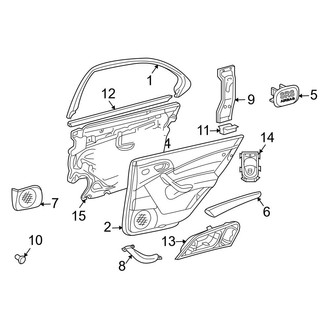 Mercedes-Benz OE - Rear Door - Interior Trim (Base Sedan)