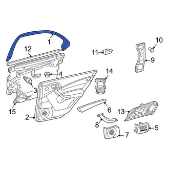 Mercedes-Benz OE - Rear Left Door Window Molding