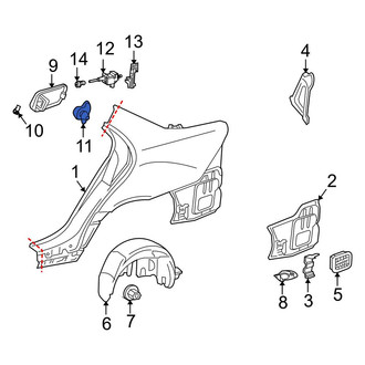 Mercedes-Benz OE - Fuel Door Bumper