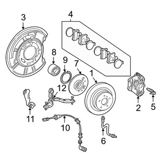 Mercedes-Benz OE - Rear Suspension - Brake Components