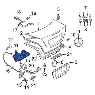 Mercedes-Benz OE - Rear Deck Lid Handle