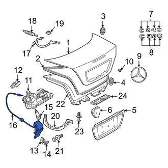 Mercedes-Benz OE - Rear Deck Lid Latch