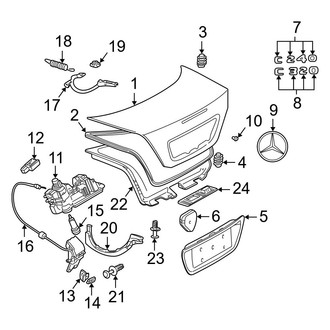 Mercedes-Benz OE - Trunk Lid - Lid & Components (Base Sedan)