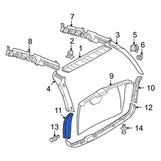 Mercedes-Benz OE - Rear Left Lower Liftgate Trim Cover