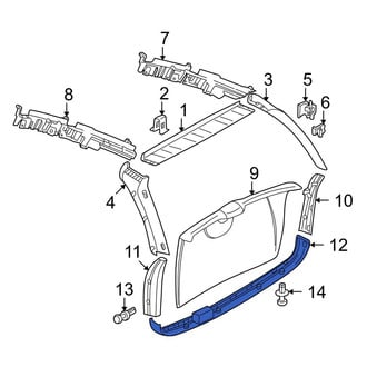 Mercedes-Benz OE - Rear Lower Center Liftgate Trim Cover