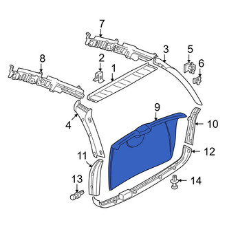 Mercedes-Benz OE - Rear Left Lower Liftgate Trim Cover