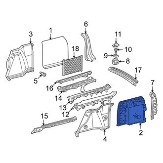 Mercedes-Benz OE - Rear Left Trunk Trim Panel