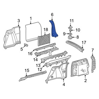Mercedes-Benz OE - Right Lower Body D-Pillar Trim Panel