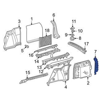 Mercedes-Benz OE - Left Lower Body D-Pillar Trim Panel