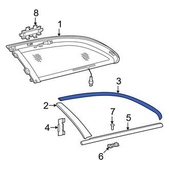 Mercedes-Benz OE - Rear Right Forward Quarter Panel Reveal Molding