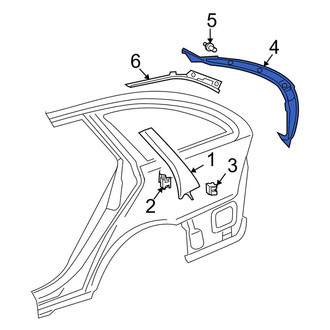 Mercedes-Benz OE - Left Lower Body D-Pillar Trim Panel