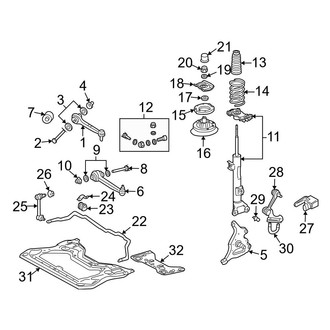 Mercedes-Benz OE - Front Suspension - Suspension Components (Coupe)