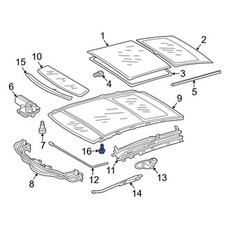 Mercedes-Benz OE - Roof Header Panel Screw