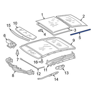 Mercedes-Benz OE - Rear Sunroof Seal