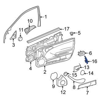 Mercedes-Benz OE - Front Left Door Trim Molding