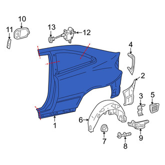 Mercedes-Benz OE - Rear Left Outer Quarter Panel