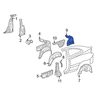 Mercedes-Benz OE - Left Body C-Pillar