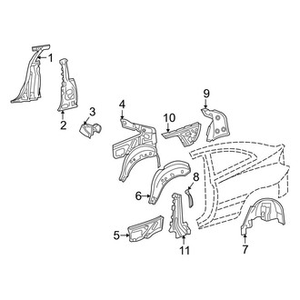 Mercedes-Benz OE - Quarter Panel - Inner Structure (Coupe)