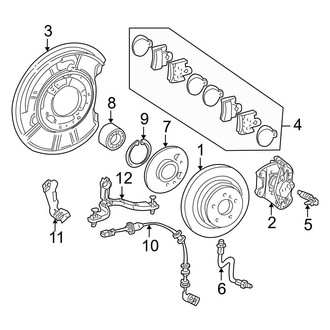 Mercedes-Benz OE - Rear Suspension - Brake Components (Kompressor Coupe)