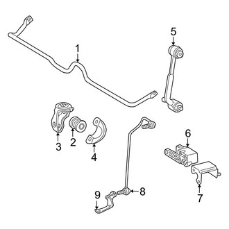 Mercedes-Benz OE - Rear Suspension - Stabilizer Bar & Components (Kompressor Coupe)