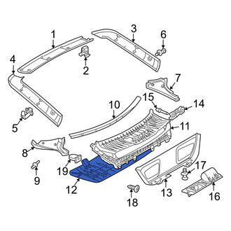 Mercedes-Benz OE - Rear Lower Center Liftgate Trim Cover