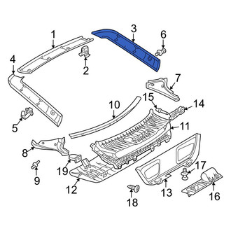 Mercedes-Benz OE - Rear Right Liftgate Trim Cover