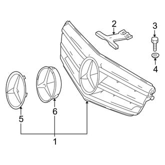 Mercedes-Benz OE - Front Bumper - Grille & Components (Sedan)