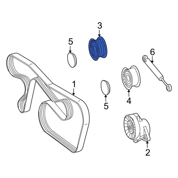 Accessory Drive Belt Idler Pulley