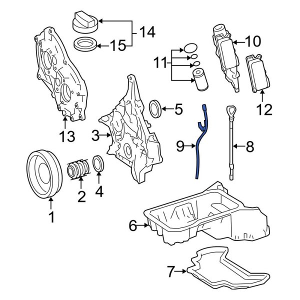 MercedesBenz OE 2720102466 Engine Oil Dipstick Tube