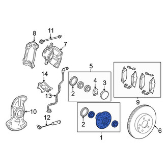 Mercedes-Benz OE - Front Wheel Bearing and Hub Assembly