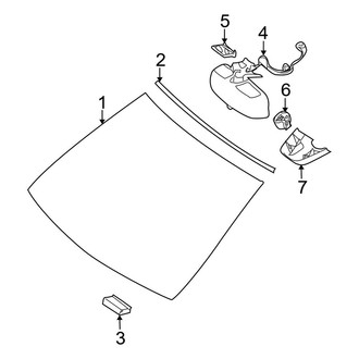 Mercedes-Benz OE - Windshield - Glass (Sedan)