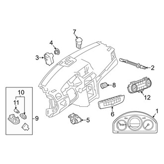 Mercedes-Benz OE - Instrument Panel - Cluster & Switches (Base Sedan)