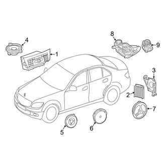 Mercedes-Benz OE - Instrument Panel - Sound System (Sedan)