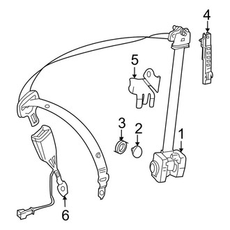 Mercedes-Benz OE - Restraint Systems - Front Seat Belts (Sedan)