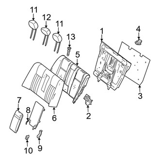 Mercedes-Benz OE - Seats & Tracks - Rear Seat Components (Seat Back Components, W/O Folding Seat), (Sedan)