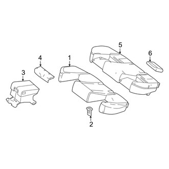 Mercedes-Benz OE - Seats & Tracks - Rear Seat Components (Seat Cushion Components, With Integrated Child Seat), (Sedan)