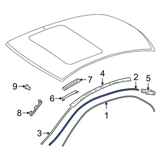 Mercedes-Benz OE - Left Roof Molding