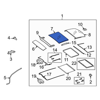 Mercedes-Benz OE - Center Sunroof Glass