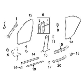 Mercedes-Benz OE - Pillars, Rocker & Floor - Interior Trim (Sedan)