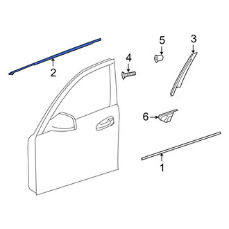 Mercedes-Benz OE - Rear Left Forward Door Belt Molding