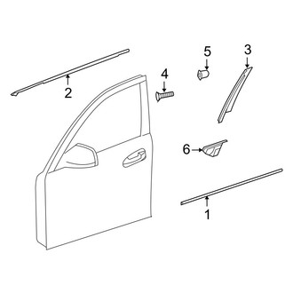 Mercedes-Benz OE - Front Door - Exterior Trim (Sedan)