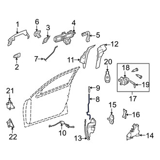 Mercedes-Benz OE - Front Left Door Lock Operating Rod