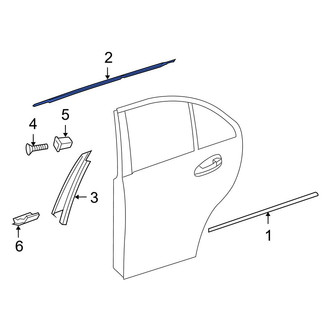 Mercedes-Benz OE - Rear Left Forward Door Belt Molding